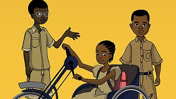 Der Comic zum Thema Kinder mit Behinderungen (© Plan International)
