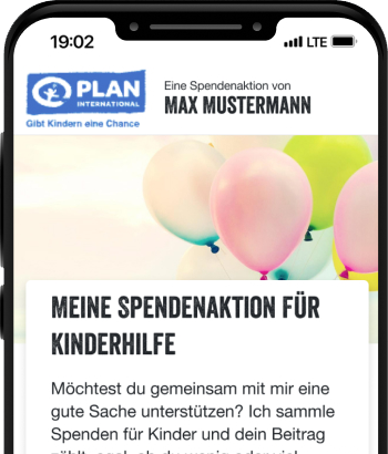 Beispielansicht auf einem mobilen Endgerät