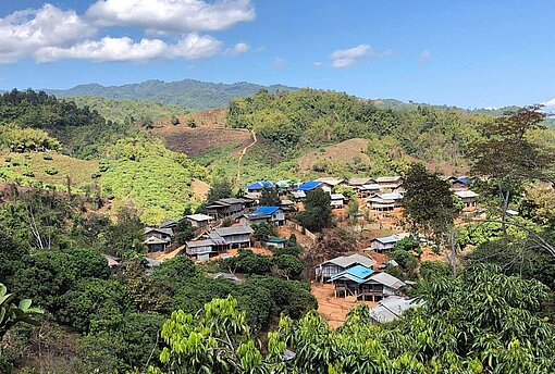 Bergdorf in der Partnerregion Chiang Rai von Plan International