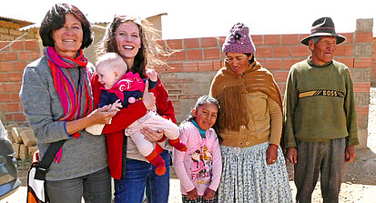 Dr. Karina Klein und ihre Tochter Milena Grieger auf Projektreise in Bolivien. © Kathrin Hartkopf