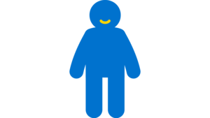 Icon eines Kindes mit lächelndem Mund.