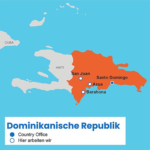 Landkarte der Dominikanischen Republik 