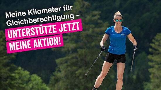 Auch Vize-Biathlon-Weltmeisterin Vanessa Hinz unterstützte mit ihren Kilometern die Aktion.
