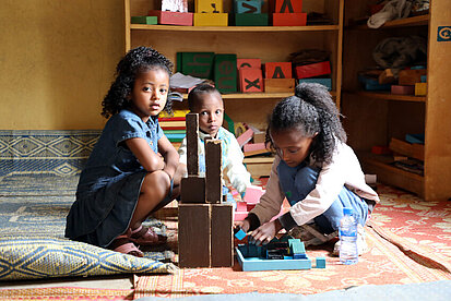 Patenkinder in Äthiopien.