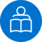 Icon einer Person mit aufgeschlagenem Buch 