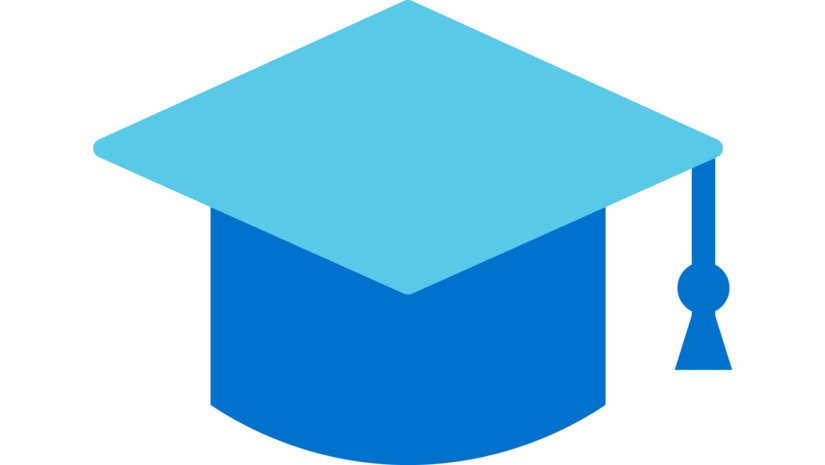Icon eines Doktorhuts. Es steht für unseren Wirkungsbereich Bildung.