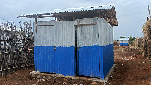 Ein Toilettenblock in Ura, Äthiopien