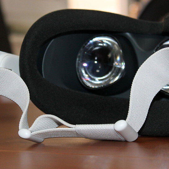 Das Bild zeigt das innere einer VR-Brille.