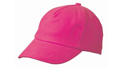 10088 Kinder-Cap, pink Pinkfarbende Cap mit sechsfachen Steppnähten auf dem Schirm.