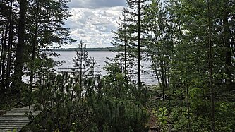 Blick aus dem Ferienhaus des Spenders