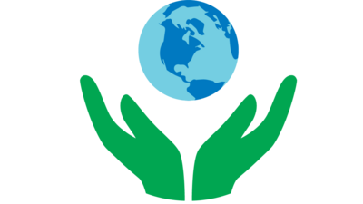 Icon: Hände halten die Welt