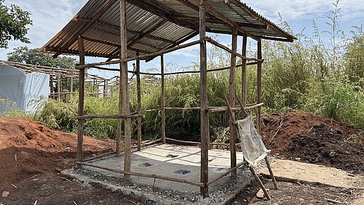 Ein Toilettenblock in Ura, Äthiopien.