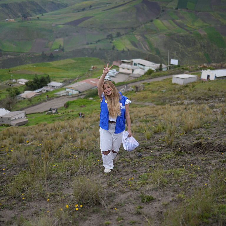 Enissa auf dem Berg.