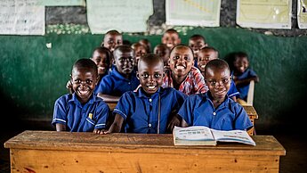 Schulkinder in einem ähnlichen Projekt in Ruanda