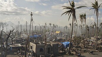 Der Taifun Haiyan im Jahr 2012 war einer der schlimmsten in der Geschichte der Philippinen. Tausende Menschen kamen ums Leben.©Plan/Pieter ten Hoopen