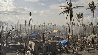 Der Taifun Haiyan im Jahr 2012 war einer der schlimmsten in der Geschichte der Philippinen. Tausende Menschen kamen ums Leben.©Plan/Pieter ten Hoopen