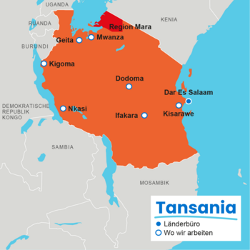 Tansania Landkarte