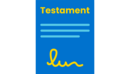 Icon eines Zettels mit der Überschrift "Last Will". Es steht für ein Testament.