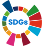 Buntes Icon mit dem Buchstaben "SDGs" in der Mitte. Es steht für die 17 globalen Nachhaltigkeitsziele.