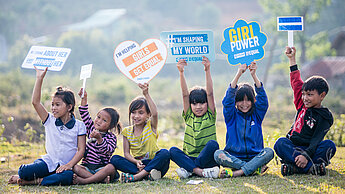 In Vietnam lernen Mädchen und Jungen auf spielerische Art und Weise, dass Mädchen Rechte haben. © Plan International / Duc Nguyen Minh