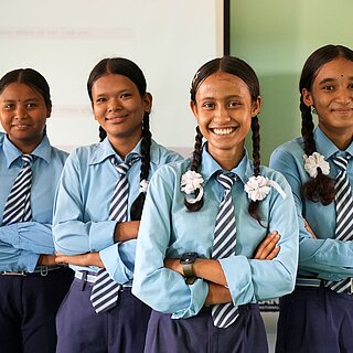 Schulklasse aus Nepal