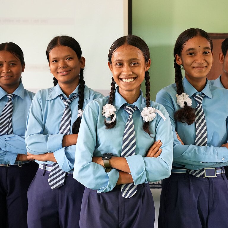 Schulklasse aus Nepal