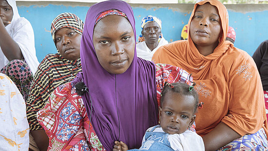 Viele Familien, wie hier in Niger sind mangelernährt.