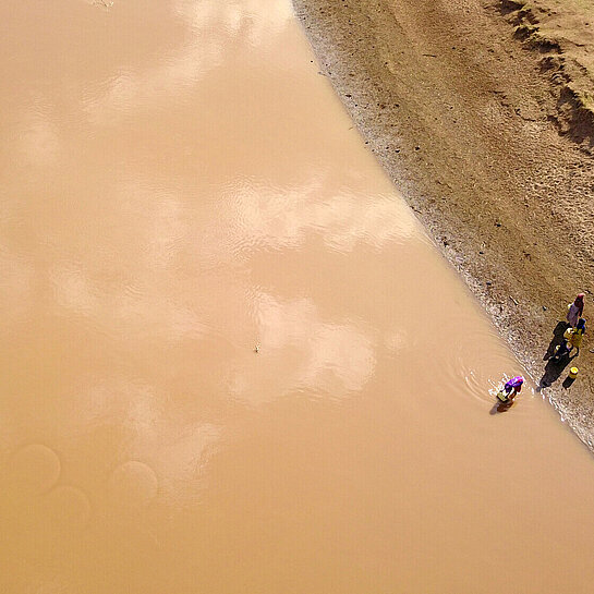 Der Tana Fluss in Tana-River-County in Kenia