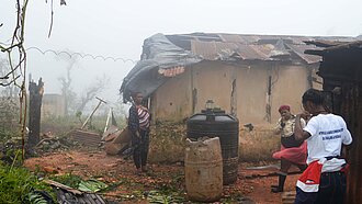 Starkregen im Zuge von Wirbelstürmen richtet in Haiti immer wieder Schäden an. © Plan International