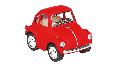 Kleines rotes Spielzeugauto.