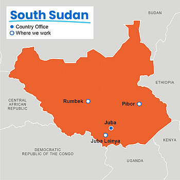 Suedsudan Landkarte