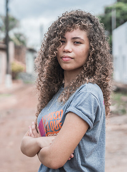 Julia aus Brasilien möchte andere Mädchen inspirieren, sich für ihre Rechte einzusetzen. © Plan International / Natália Luz