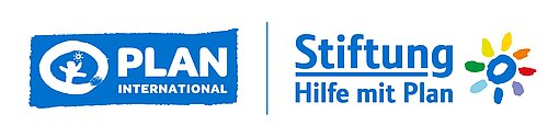 Bunte Blume als Logo der Stiftung Hilfe mit Plan