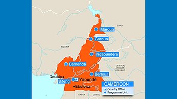 Plan International ist seit 1996 in Kamerun aktiv und betreut aktuell 27.047 Patenschaften in dem Land.
