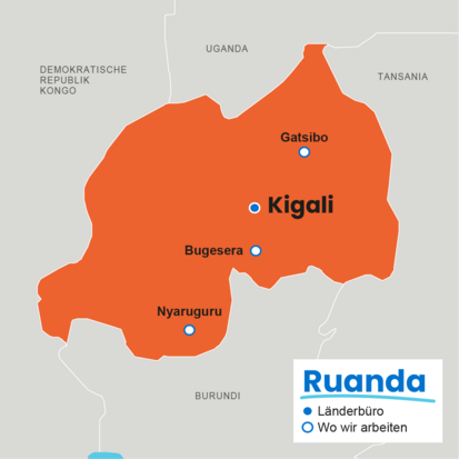 Die Karte von Ruanda Die Karte von Ruanda