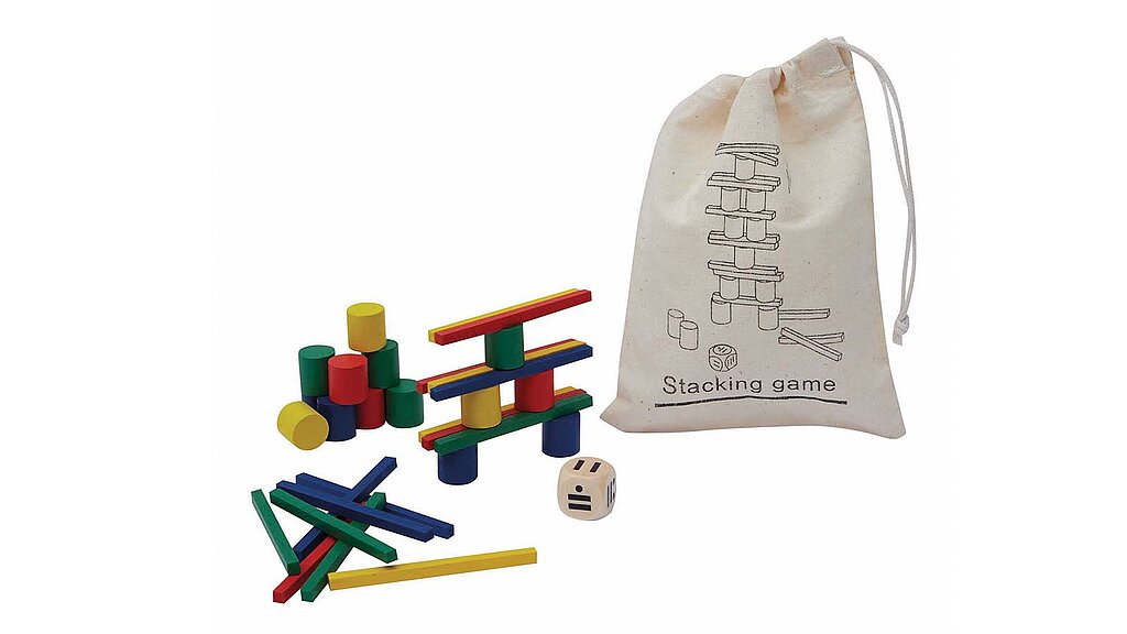 Balancierturm im Baumwollbeutel | Online Shop