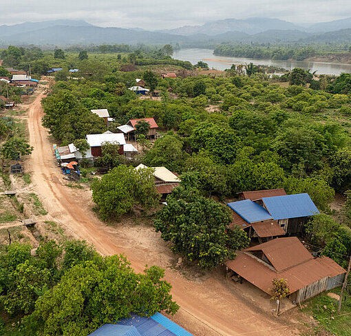 Luftaufnahme in Kambodscha 