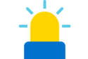 Icon einer Leuchte. Sie steht für ein Alarm-Signal.