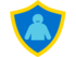 Icon eines Schutzwappens mit einer Kinderfigur im Zentrum. Es steht für unseren Wirkungsbereich zum Schutz von Kindern vor Gewalt