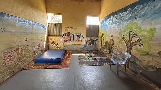 In den kinderfreundlichen Räumen 