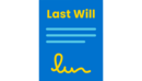 Icon eines Zettels mit der Überschrift "Last Will". Es steht für ein Testament.
