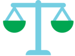 Gesetz Icon: Waage der Gerechtigkeit