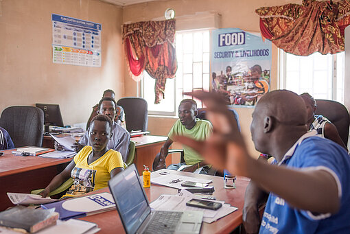 Im Büro von Plan International Südsudan