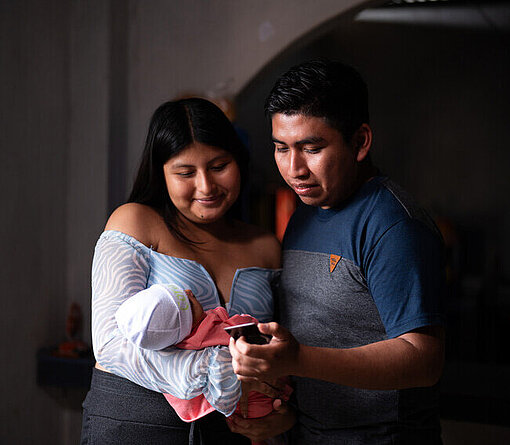 Leiver und seine Frau mit Tochter