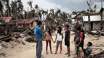 Küstenorte in Eastern Samar wurden vom Taifun Haiyan besonders stark getroffen.