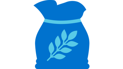 Icon eines Sacks mit Getreide.