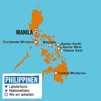 Länderkarte der Philippinen