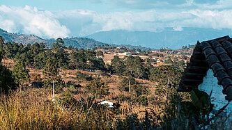 Hügelige Landschaft in Guatemala