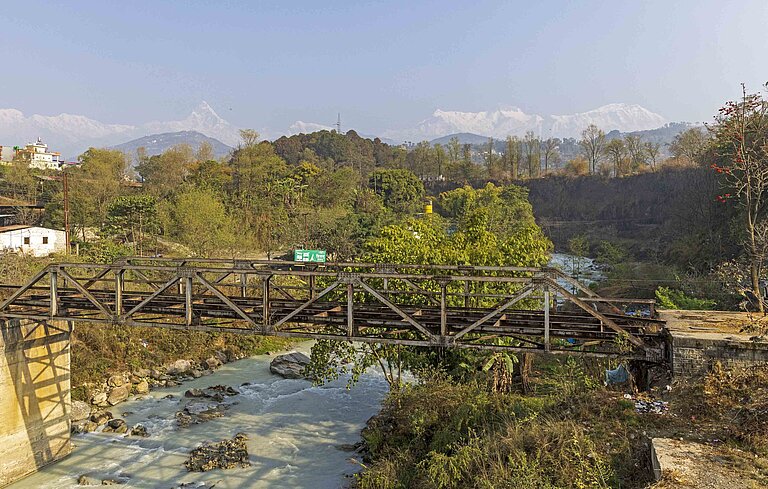 Berge und Flüsse in Pokhara