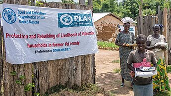 Der UN-Sicherheitsrat verweist auf die Zusammenhänge zwischen Nahrungsmittelknappheit und der erhöhten Verwundbarkeit von Frauen und Kindern. © Charles Lomodong/Plan